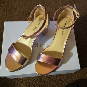 Madden Girl Rose Gold Ankle Strap Sandals